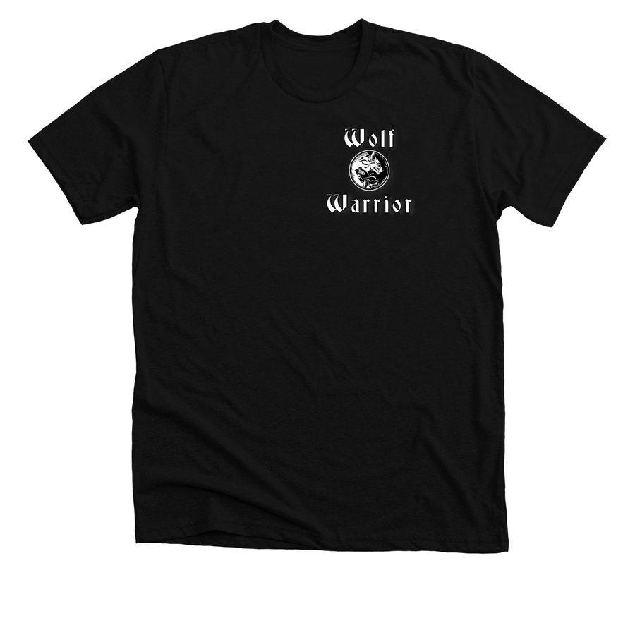 Wolf Warrior Merch, a Solid Black Blend Premium Unisex Tee