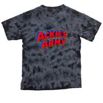 Ackie?s Army Super Ackie Shirt v2, a Black Youth Crystal Tie Dye Tee (back-view)