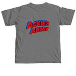 Ackie?s Army Super Ackie Shirt v2, a Grey Comfort Colors Unisex Tee (back-view)
