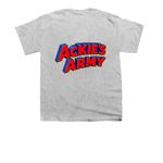 Ackie?s Army Super Ackie Shirt v2, a Sport Grey Youth Unisex Tee (back-view)