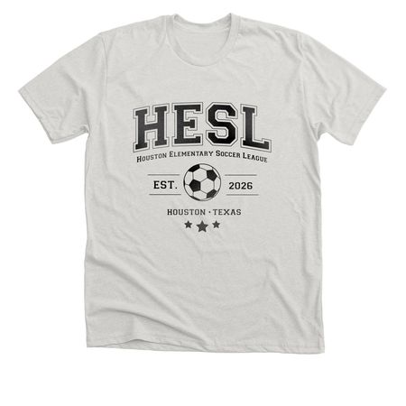HESL Collegiate, a Heather Cement Premium Unisex Tee