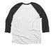 Miakoda?s Herd Fundraiser, a Black and Heather White 3/4 Sleeve Baseball Tee (back-view)