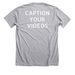 No More CRAPtions | White, a Athletic Heather Premium Unisex Tee (back-view)