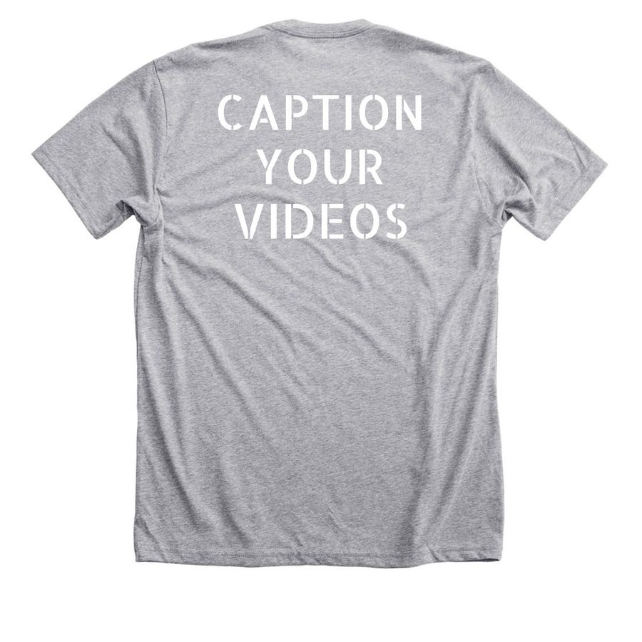 No More CRAPtions | White, a Athletic Heather Premium Unisex Tee (back-view)