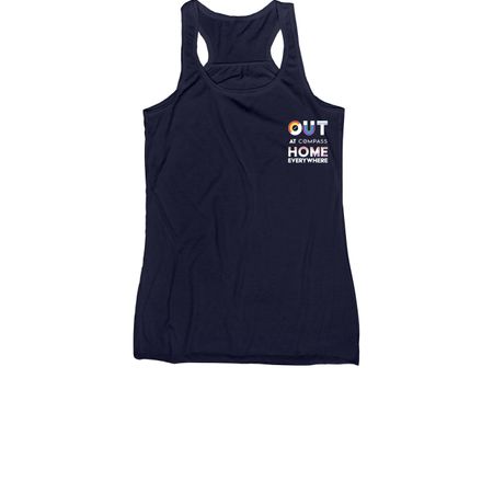 LESBIAN - HOME EVERYWHERE, a Navy Women's Racerback