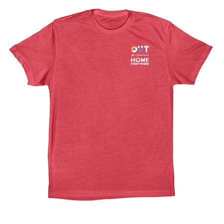 LESBIAN - HOME EVERYWHERE, a Vintage Red Premium Cotton Tee