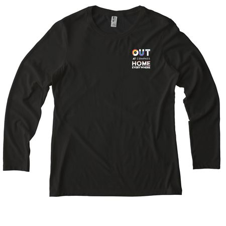 LESBIAN - HOME EVERYWHERE, a Space Black Allmade Eco Triblend Women?s Long Sleeve Tee