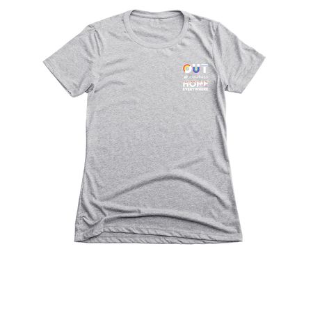 LESBIAN - HOME EVERYWHERE, a Dark Heather Grey Women's Slim Fit Tee