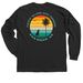 FIDO Sunset on Back ZipHoodie/Sweats/Tees, a Black Classic Long Sleeve Tee (back-view)