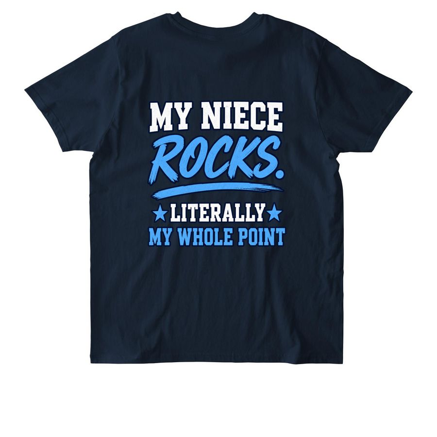 My Niece Rocks, a French Navy Stanley/Stella Unisex Rocker Tee (back-view)