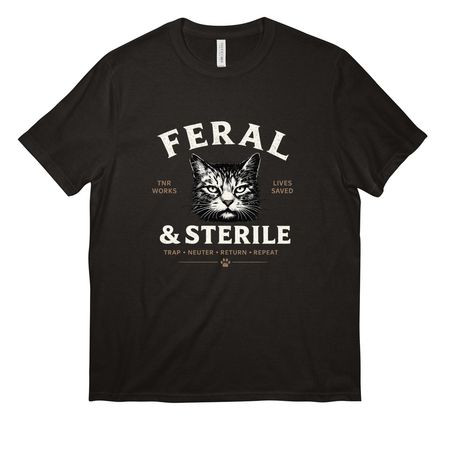 Feral & Sterile, a Deep Black All-American Unisex Tee