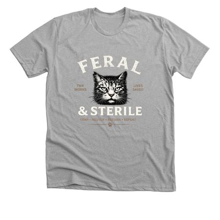Feral & Sterile, a Athletic Heather Premium Unisex Tee