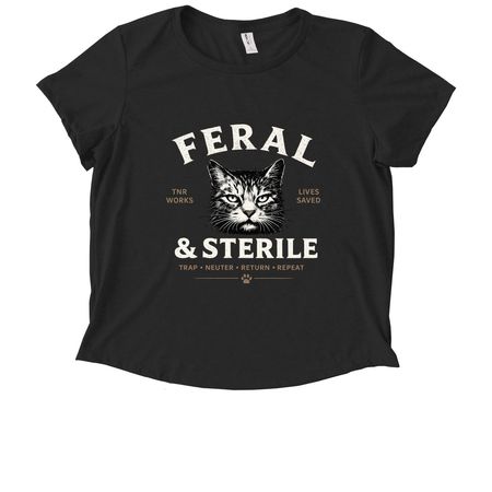 Feral & Sterile, a Deep Black Allmade Eco Triblend Women?s Scoop Neck Tee