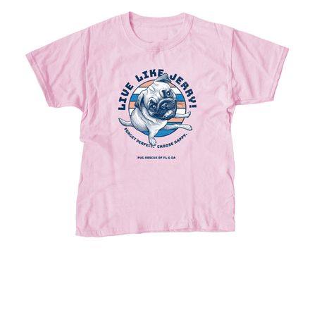 Live Like Jerry Youth Tee: Sunny Days, a Light Pink Youth Unisex Tee