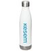 Kesem Butterfly Logo Water Bottle, a White Stainless Steel Water Bottle