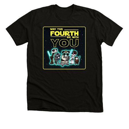 May The Fourth Be With Y'all!, a Solid Black Blend Premium Unisex Tee
