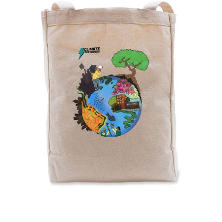 Earth Day Totes, a Natural Recycled Cotton Tote Bag