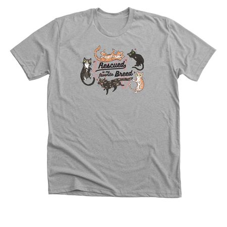 Stray Cat Alliance - Rescued, a Athletic Heather Premium Unisex Tee