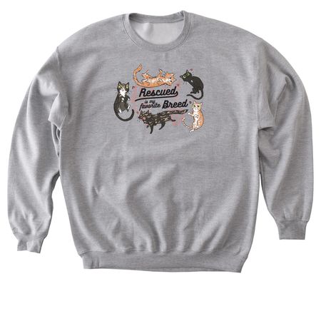 Stray Cat Alliance - Rescued, a Sport Grey Softstyle Crewneck Sweatshirt