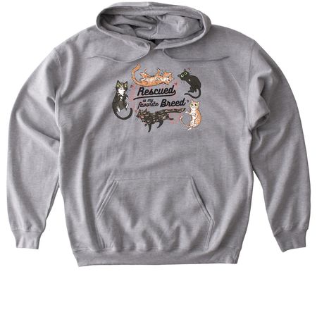 Stray Cat Alliance - Rescued, a Sport Grey Gildan Softstyle Pullover Hoodie