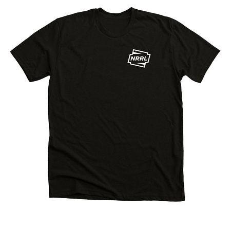 S11 Justin Ricci Shirt, a Black Heather Premium Unisex Tee (back-view)