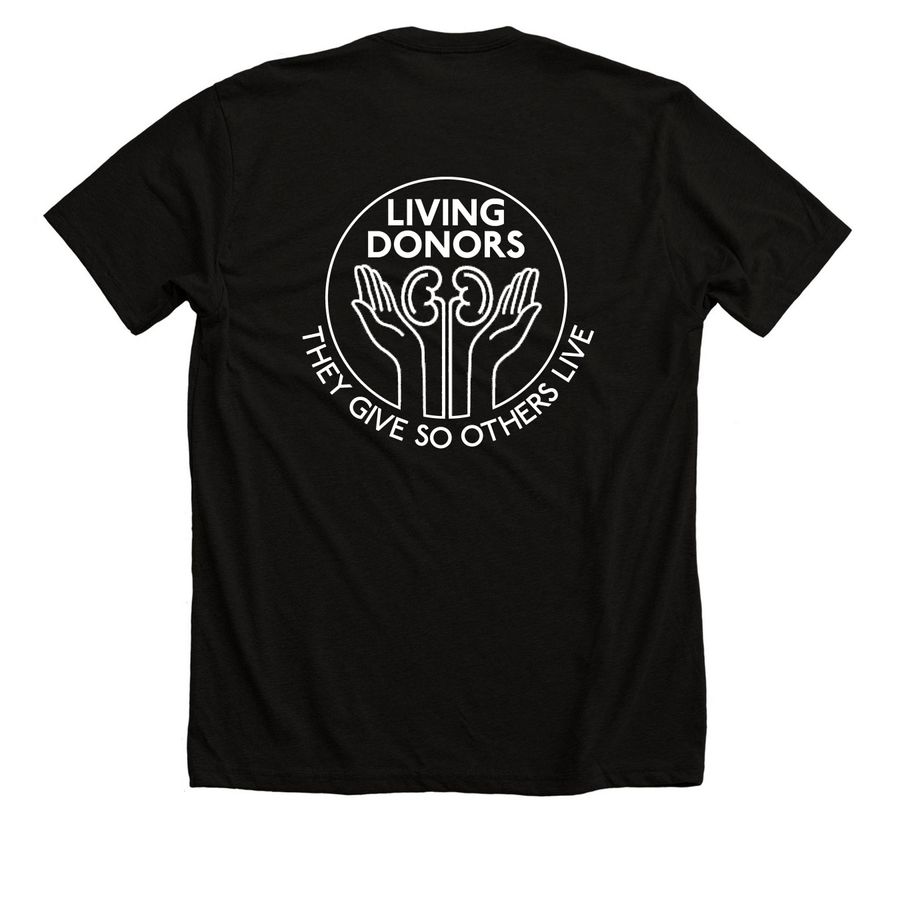 Donate Life, a Solid Black Blend Premium Unisex Tee (back-view)