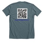44th Annual Beat the Bridge - BreakthroughT1D, a Heather Slate Premium Unisex Tee (back-view)