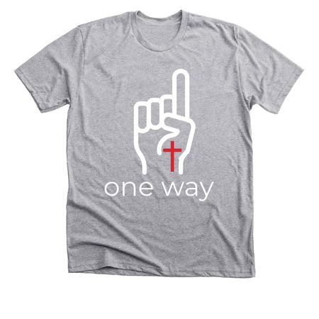 One Way, a Athletic Heather Premium Unisex Tee