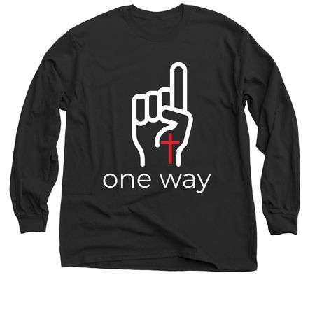One Way, a Black Classic Long Sleeve Tee