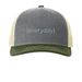{everyday} cap, a Heather Grey/ Birch/ Army Olive Printed Five-Panel Trucker Cap