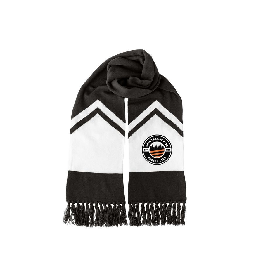 GRASC Scarves, a Black/ White Two-Tone Gameday Scarf