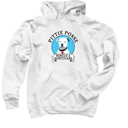 Classic&nbsp;Logo | Pittie Posse Merch, a White Pullover Hoodie