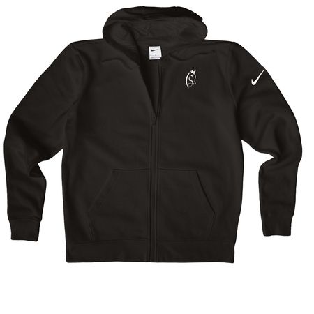 New Hope Logo Athletic Collection, a Black Nike Women's Club Fleece Zip Up Hoodie