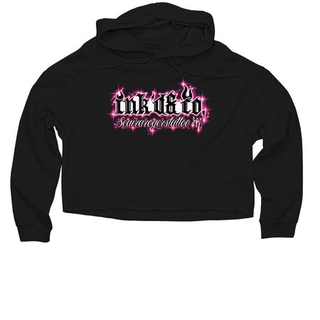 ink?d & co.&nbsp;, a Black Women?s Lightweight Cropped Hoodie