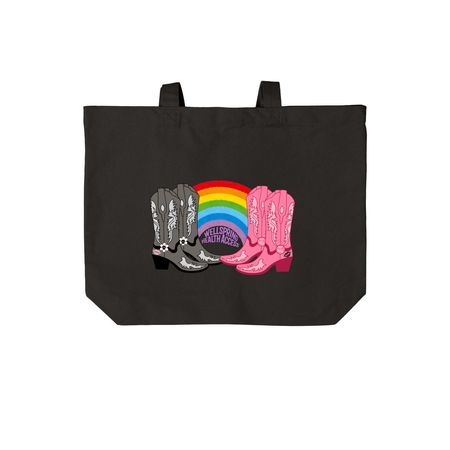 Fem 4 Fem, a Deep Black Cotton Canvas Tote Bag