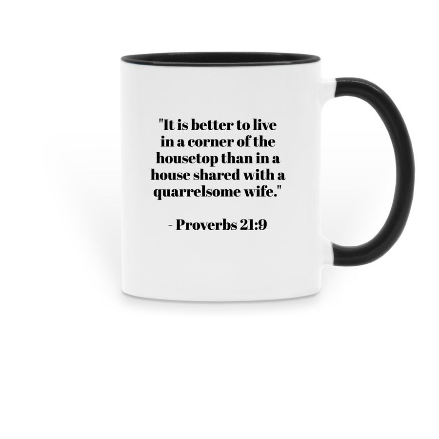 Quarrelsome Wife, a Black Two-Tone Ceramic Mug