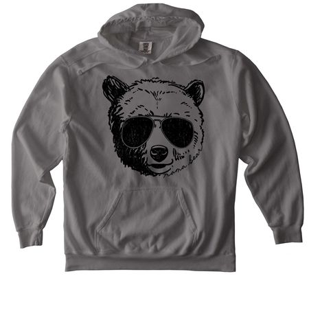 The Mama Bear Collection, a Grey Comfort Colors Pullover Hoodie