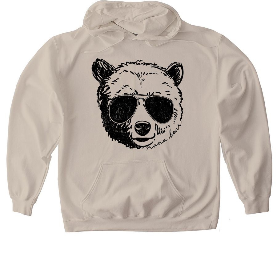 The Mama Bear Collection, a Sand Gildan Softstyle Pullover Hoodie