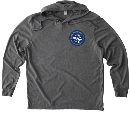 New Logo Apparel, a Aluminum Grey Allmade Eco Triblend Hoodie Tee