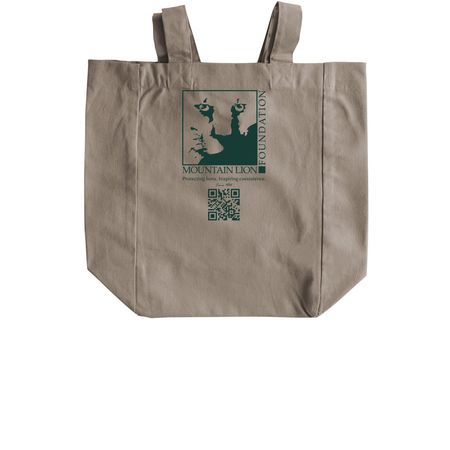 Protecting America's Lion, a Pumice Recycled Cotton Tote Bag (back-view)