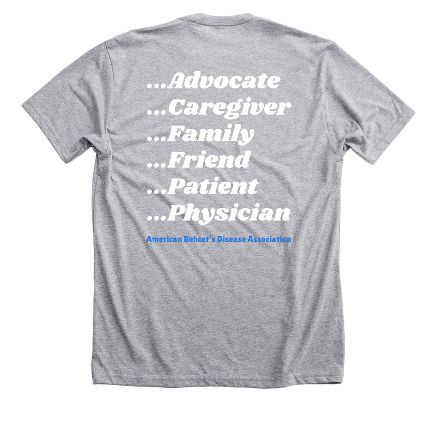 Behcet's..., a Athletic Heather Premium Unisex Tee (back-view)