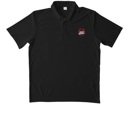 Dad Band Polo 1, a Black Unisex Performance Polo