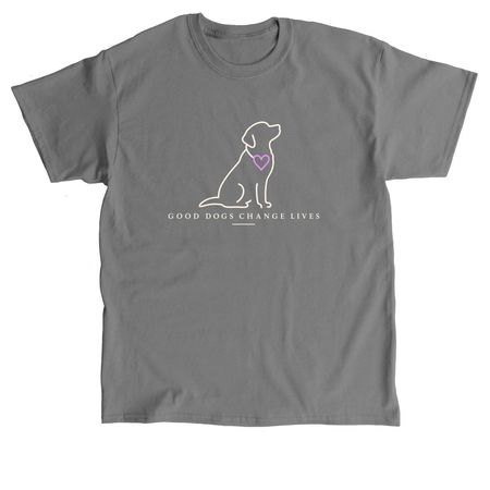 Good Dogs Change Lives, a Charcoal Classic Unisex Tee