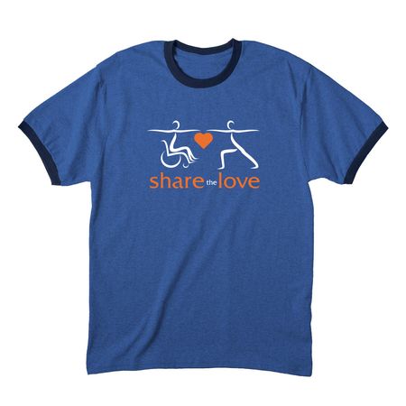 Kiss My Asana 2026, a Heather Royal/ Navy Cotton Ringer Tee