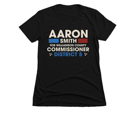 Campaign 1, a Black Women's Slim Fit Tee