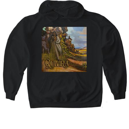 QUIVIRA, a Black Gildan Softstyle Pullover Hoodie