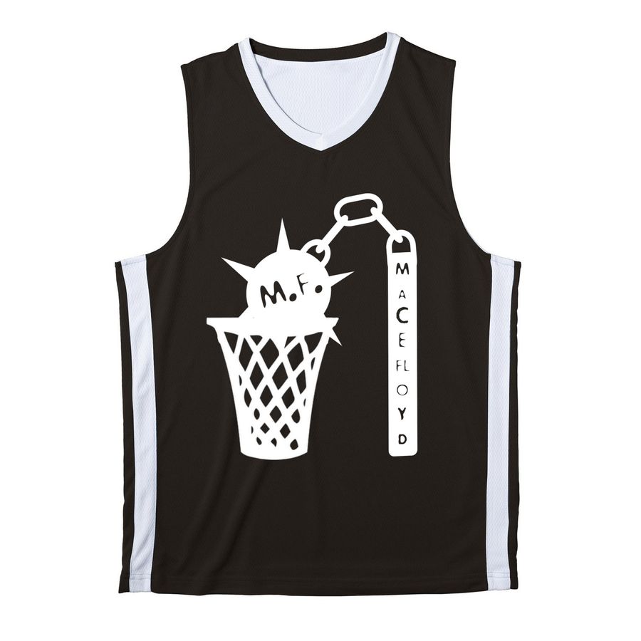 WHITE LOGO JERSEY, a Black/ White Reversible Basketball Jersey
