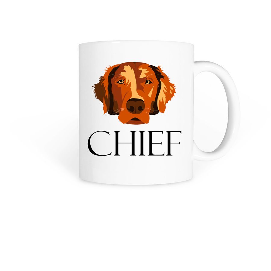 Chief Coffee Mug Colored Design, a White Coffee Mug