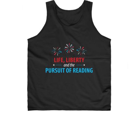 Pursuit of Reading apparel- dark colors, a Black Classic Unisex Tank Top