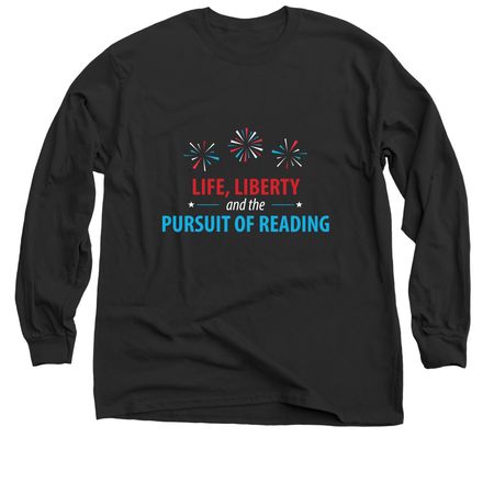 Pursuit of Reading apparel- dark colors, a Black Classic Long Sleeve Tee